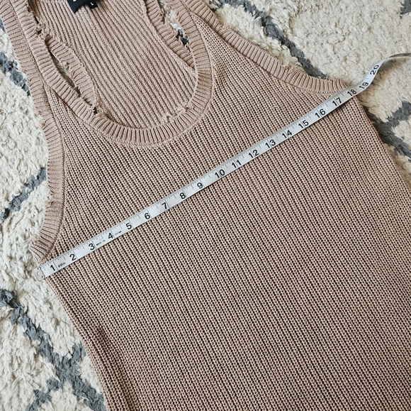 SER.O.YA Sweater Vest Mini Dress With Distressed Edges Large - Picture 3 of 6